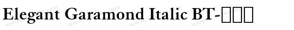 Elegant Garamond Italic BT字体转换